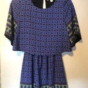 Short Sleeve Patterned Dress